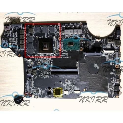 MS-16JB1 REV:1.0 179B1 I7-7700HQ GTX1060M 6G DDR4 Motherboard for MSI 17“ GE72VR 6RF/7RF, Not Fit 15" GE62VR GP62MVR 6RF
