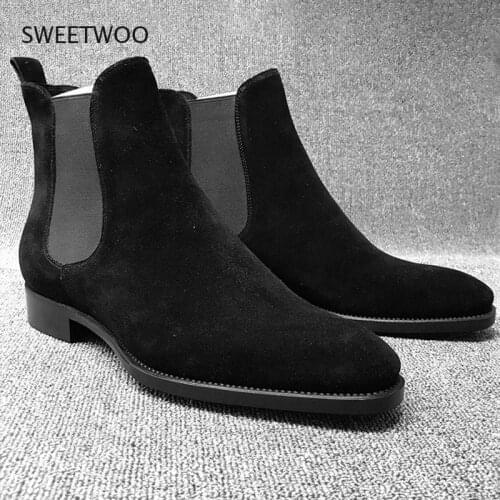 Boots Men Shoes 2021 New Men Boots Luxury Winter Boots Men Ankle Boots Male Dress Shoes Plus Size 45 46 Botas De Hombre