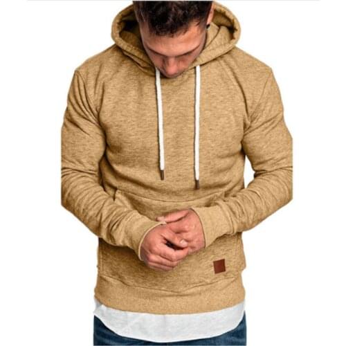 LUCLESAM Men Solid Color Casual Hoodies Autumn Long Sleeve Hooded Pullover los hombres sweetshirts moletom masculino ropa hombre