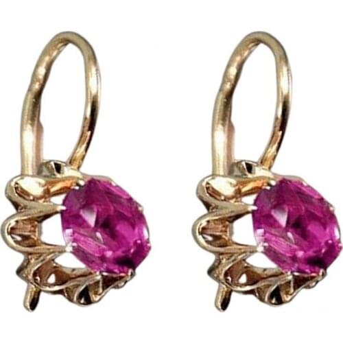 2021 new bohemian retro perforated inlaid hook-shaped pendant earrings ladies fashion party jewelry