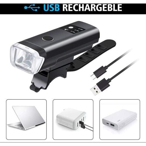 2021 NEW Bicycle Light USB Rechargeable LED Bike Light Waterproof Cycling Headlight Climbing Safety Cycling Flashlight Lamps