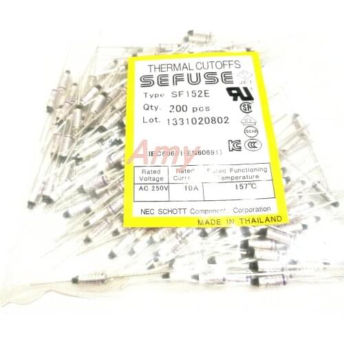 200pcs/lot Temperature fuse 157 degrees 10A 250V SF152E 157 SEFUSE
