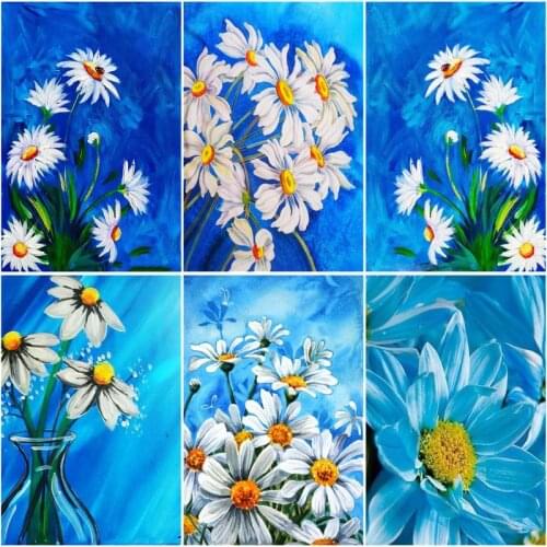 CHENISTORY Frame Diy Paint By Numbers Kits Acrylic Wall Art Home Decors Flowers Coloring By Numbers For Diy Gift 60x75cm