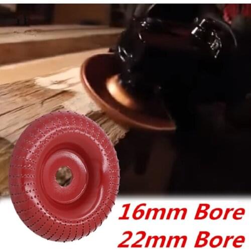 Round Wood Angle Grinding Wheel Abrasive Disc Angle Grinder Carbide Coating 16mm/22mm Bore Shaping Sanding Carving Rotary Tool