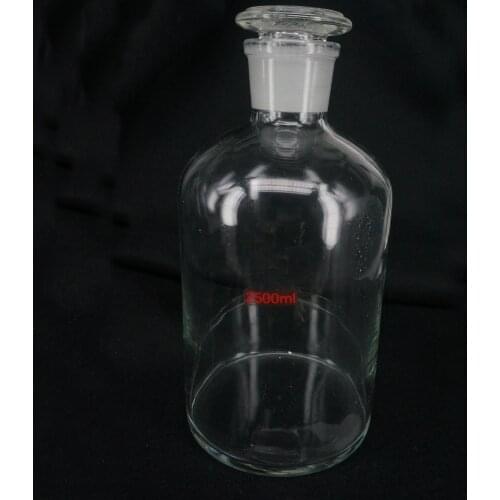 2500ml Glass Reagent Bottle With Ground-in Glass Stopper Narrow Mouth Transparent Glass Bottle