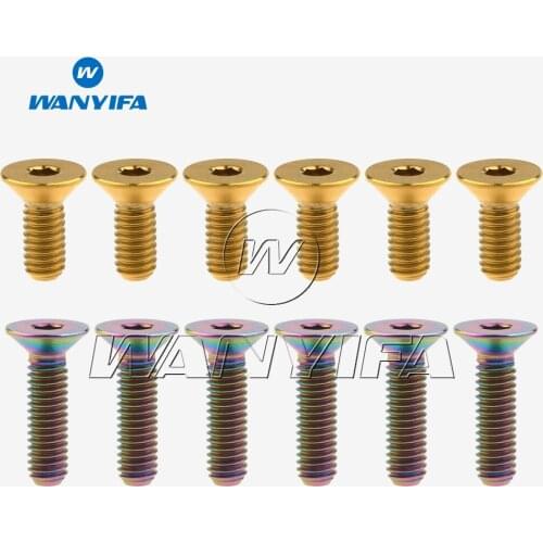 Wanyifa Titanium M4x10 15mm Hex Allen Socket Cap Head Bolt Screw for Bicycle Bike 6pcs