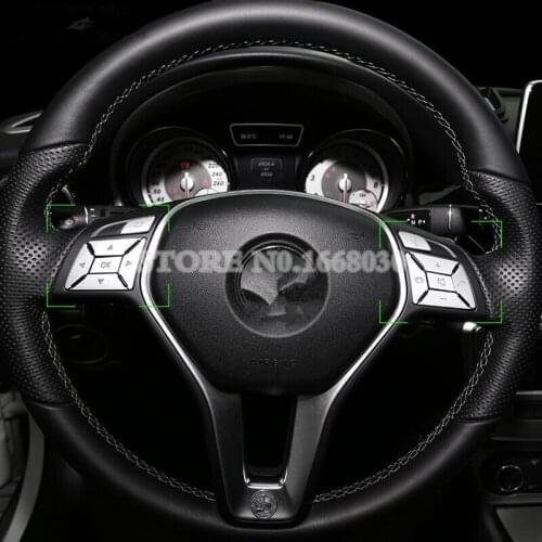 Interior Steering Wheel Button Trim Cover For Benz ML W166 2012-2015 GL X166 2013-2015 Car accesories interior Car decoration
