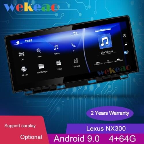 Wekeao 10.25" Touch Screen 1 Din Android 9.0 Car DVD Player For Lexus NX NX200T NX200 NX300H NX300 Auto Radio GPS 4G 2015 - 2018