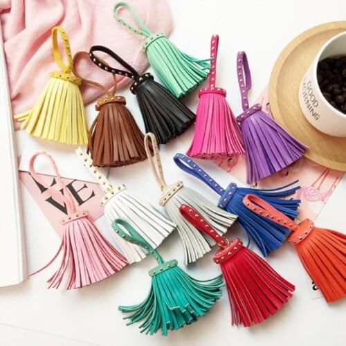 5PCS Imitation Suede Rivets Tassels Jewelry Curtain Garments Decorative Accessories Key Hand Catenary Pendant Craft Tassels DIY