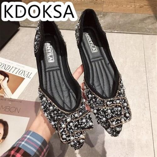 Flat-bottom Single Shoes For Women Spring 2021 New Light Mouth Lady Soft Sole Fairy Soft Wind Shoes Spring Style Beans Shoes
