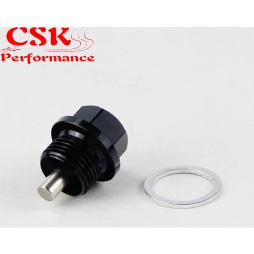 1 Pcs M18 X 1.5 Engine Magnetic Oil Pan Drain Plug Bolt Anodized Crush Washer Black/Blue/Red
