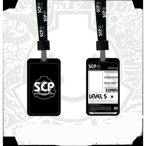 1pcs Anime Cartoon SCP Printed Student Meal Bus Card Cover Case Holder Pendant Cosplay Prop Decor Boy Girl Gift Hot