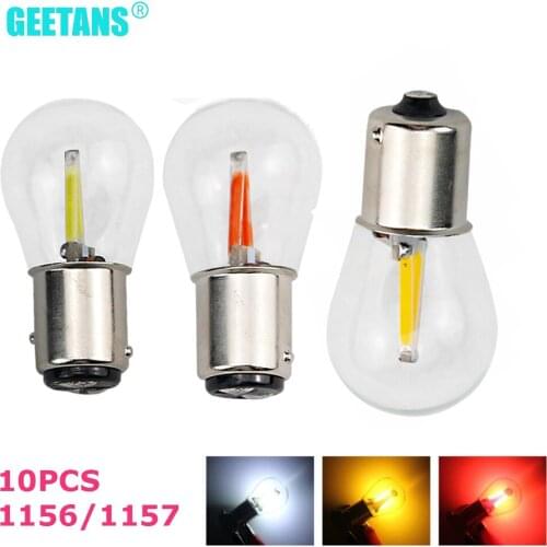 1156 BA15S P21W Led Bulbs 1157 BAY15D P21/5W Led BA15D BAU15S PY21W Car Turn Signal Lamp Red White Yellow Auto Light 12V 10X CJ