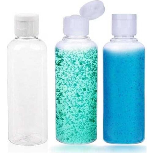 3PCS 100ML Empty Transparent Cosmetic Flip Top Cap Plastic Bottle Container Set Lotion Dispenser