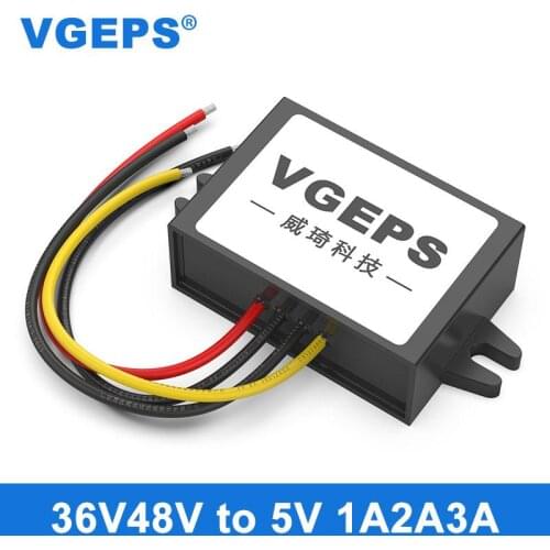 36V48V to 5V DC power converter 8-58V to 5V vehicle power transformer module waterproof step-down