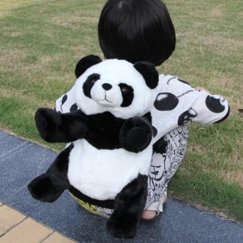 40cm Kawaii Kids cute cartoon plush toy backpacks Real Life panda doll baby candy bags children birthday gift 1pc MR171