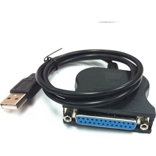 USB To 25 Pin DB25 Female IEEE 1284 Parallel Printer LPT Adapter Print Converter Cable Parallel Interface Communication