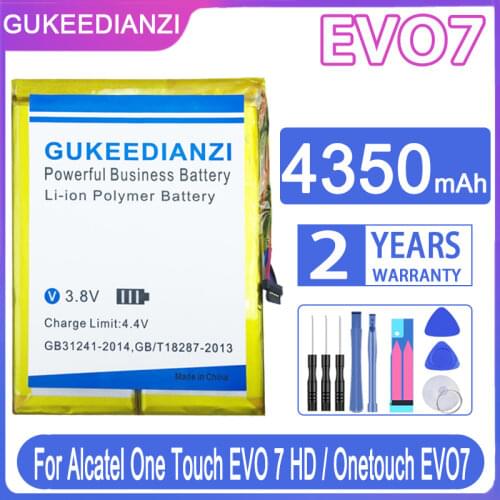 4350mAh Rechargeable Tablet PC Battery For Alcatel One Touch EVO 7 HD / Onetouch EVO7 Li-ion Polymer Batteries+Tracking Number