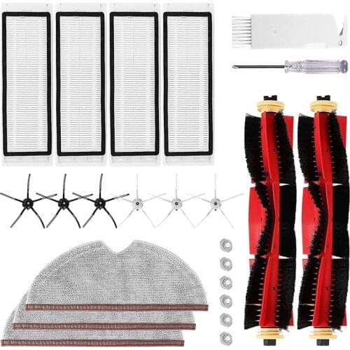 Vacuum Cleaner Accessories Filters Brushs Mop Cloths Kits,Replacement Filter Parts for Xiaomi Roborock S50 S55 S6 Robot