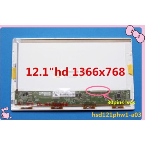 FREE SHIPPING For ASUS UL20A 2420 2430 MSI U210 U210X notebook screen 12.1''laptop HSD121PHW1 A00/A01/A03 Laptop display
