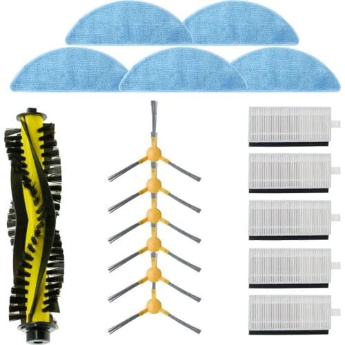 Side Brushes + Hepa Filter + Mop Cloth + Roller Brush for NEATSVOR X500 Robot Vacuum Cleaner Accessories Replacement Kits
