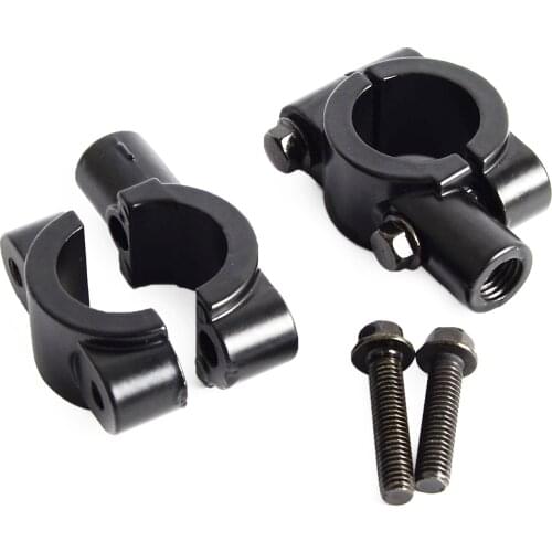 Motorcycle 7/8"(22mm) Handle Bar Rearview Mirror Mount Holder Clamp Adaptor 8mm 10mm Thread