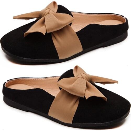 2021 Summer Childrens Sandals for Girls Lovely Bowknot Shallow Shoes Girls Slip on Kids Slides Childrens Shoes Slipper