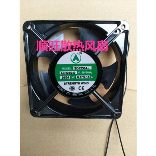 TM SD1238A2 AC 220V 0.17A 120x120x38mm 2-Wire Server Cooling Fan