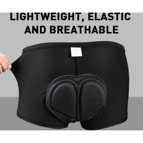 Comfortable Men Bicycle Bike Cycling Underwear Pants Shorts With Sponge Gel 3D Padded Elastic Waistband For Leisure Rides