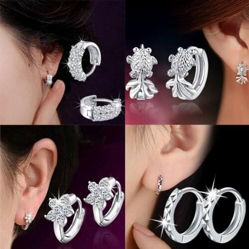 Elegant Women Ear Stud Crystal Rhinestone Earrings