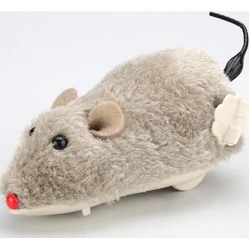 Dog Toys Creative Funny Clockwork Spring Power Plush Mouse Toy Cat Dog Playing Toy Mechanical Motion Rat Petshop
