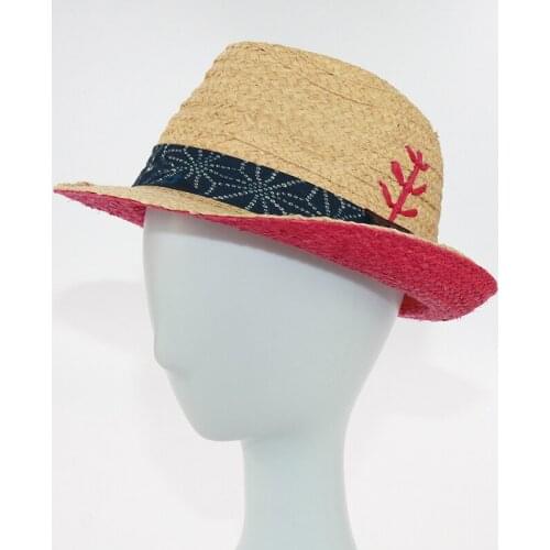 LATWELNG Original Design Embroidery Leaves Panama Hats Unisex Beach Hat Women Summer Tea Party Hat Man Sun Visor Caps Wholesale