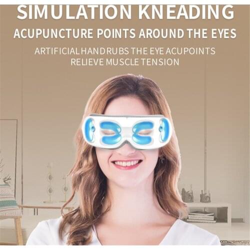 4D Smart Airbag Vibration Eye Massager Eye Care Instrumen Heating Bluetooth Music Relieves Fatigue Dark Circles Pouch Wrinkle