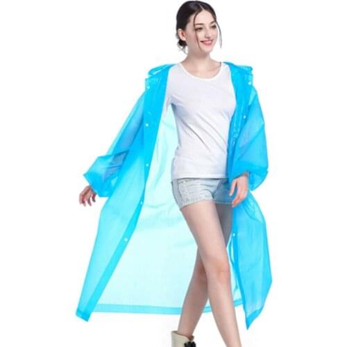Fashion Women Raincoat Long Sleeve Hooded Tops Waterproof Rain Coat Women Scrub Tour Waterproof Rainwear Suit Ladies Rainwear