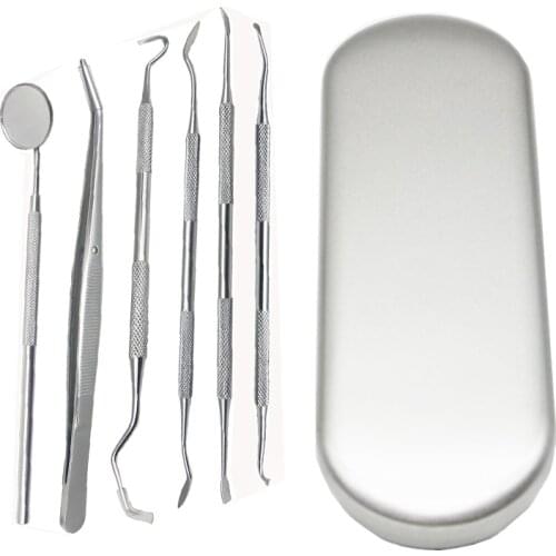 Dental Tools Set Stainless Steel Dental Mouth Mirror Kit Dentistry Instruments tweezers Double-ended Pick Dentist Prepare Tools