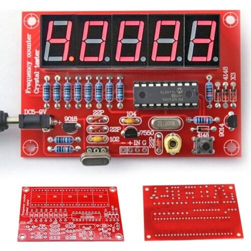 DIY Kits RF 1Hz-50MHz Crystal Oscillator Frequency Counter Meter Digital LED Tester Meter