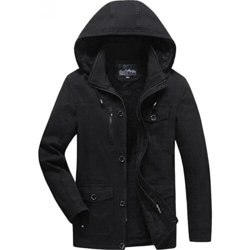 2021 New Winter Thick Parkas Jackets Men Casual Warm Men Parka Coat Military Windproof Hooded Jackets Windbreaker Men