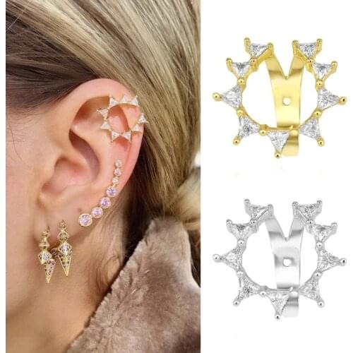 New fashion ear clip female super flash star shaped Earbone clip