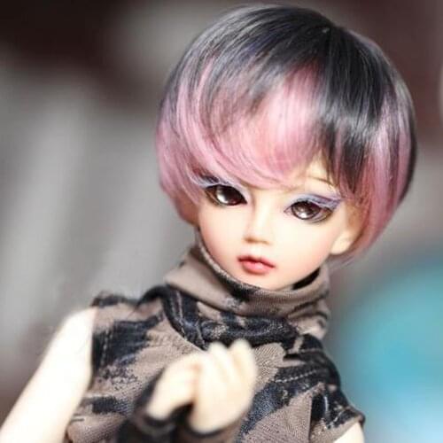 New Arrival Black and Pink BJD SD Short Bob Hair 1/3 1/4 1/6 1/8 High Temperature Fiber Hair Doll Wig Doll Accessories