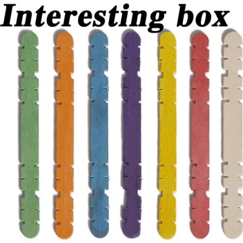 Ice cream stick diy handmade material tool set ice cream stick wooden stick serrated stick spell color stick 50 sticks