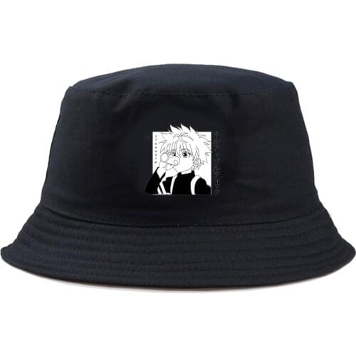 Hunter X Hunter Printed Hat Women Men Panama Bucket Cap The Design Flat Visor Zoldyck Fashion Anime Fisherman Hat