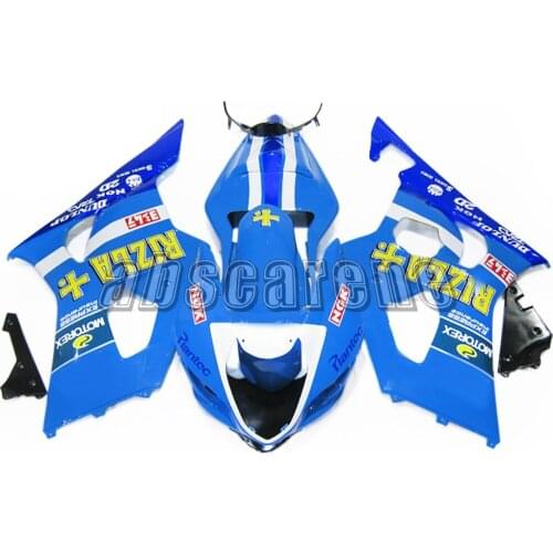Full Fairings for Suzuki GSXR1000 K3 2003 2004 GSXR 1000 K3 03 04 Injection ABS Plastic Cowlings Blue Yellow Panels Kits Covers