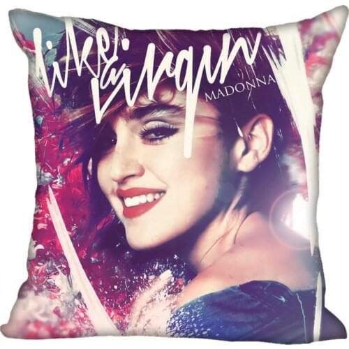 Custom Star Pillow Cases Madonna Square Pillowcase Christmas Zippered Pillow Cover 40*40cm,45*45cm(One Side)