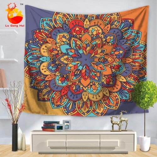 Simple Creative Tapestry Color Mandala Elephant Wall Hanging Background Decorative Beach Towel