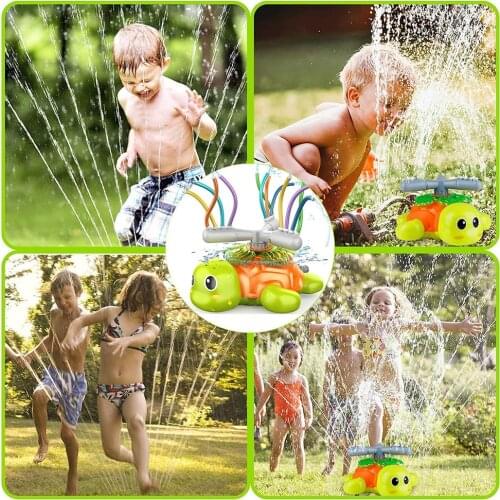 Outdoor Sprinklers for Children and Kids Tortoise Sprinkler with Swing Hose Garden Sprinkler Outdoor Water Spraying Fun Toy 2021