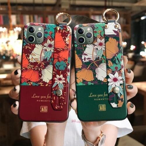 3D Embossed Wristband Phone Case for Samsung S10e S8 S9 S10 S20 Ultra Plus Note 8 9 10 Plus Soft Embossed Back Covers