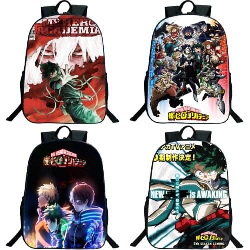 Unisex Teens My Hero Academia Season 5 Backpack Student Anime Schoolbag Child Cartoon Knapsack Boys Girls Kids Rucksack Mochila