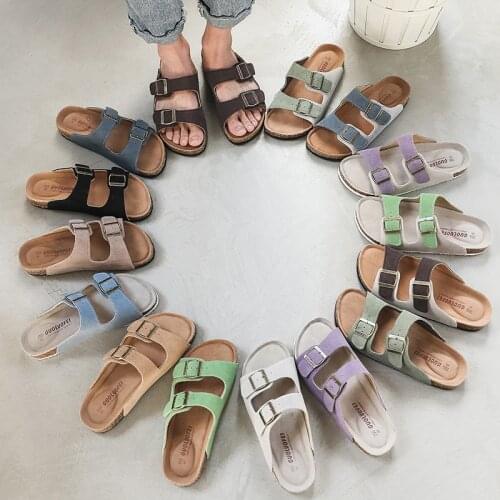 Summer Women/Men All-Match Cork Casual Slippers Ladies Non Slip Big Size Flip Flops Couples Beach Fashion Slides Outdoor Sandals