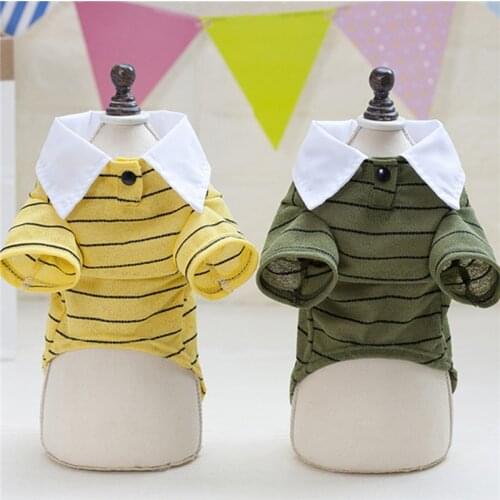 Spring Summer Dog Clothes T-shirt Cat Yorkie Bichon Poodle Pomeranian Yorkshire Clothing Dog Shirt Pet Apparel Outfit Dropship