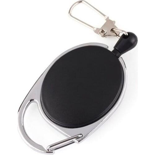 100pcs Retractable Reel Key Chain Pull Key ID Card Badge Tag Clip Holder Buckle Hook Free Shipping ZA5259